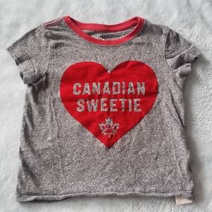 Roots Toddler Girl's "Canadian Sweetie" t shirt Size 2T